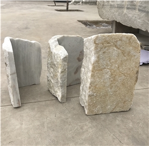 White Split Loose Wall Stone Cladding  Exterior Tiles