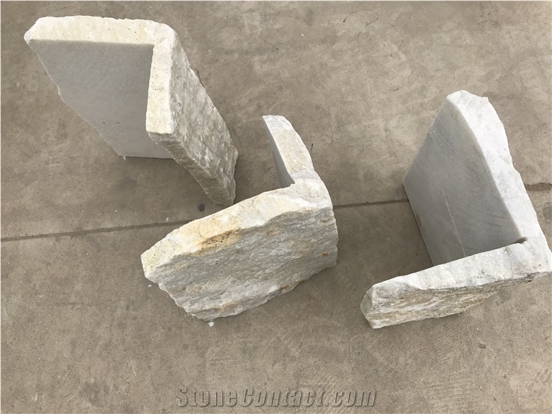 White Split Loose Wall Stone Cladding  Exterior Tiles