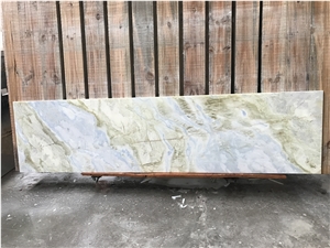 Imperial Jade Marble Golden Blue Onyx Tile Indoor Stone
