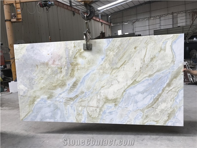 Top Quality Polished Slab Blue Jade Stone Marble
