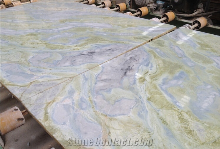 Top Quality Polished Slab Blue Jade Stone Marble