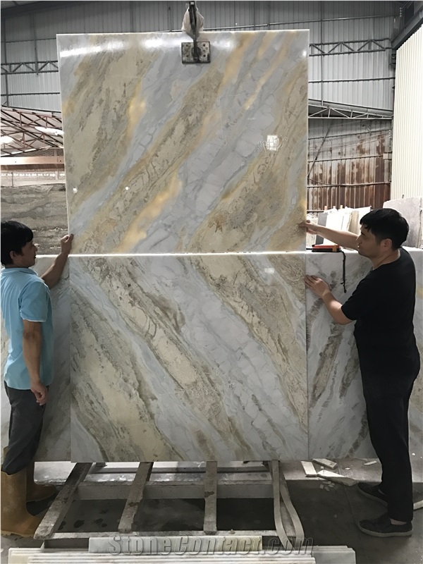 Top Quality Polished Slab Blue Jade Stone Marble