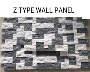 Black And White Marble Combination Z Type Wall Panel Black And White Marble Combination Z Type Wall Panel