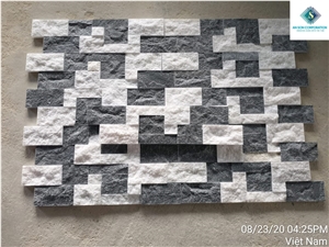 Black And White Marble Combination Z Type Wall Panel