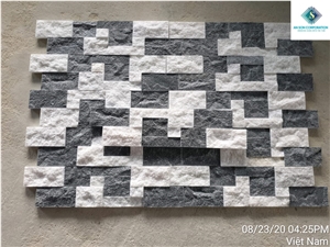 Black And White Marble Combination Z Type Wall Panel