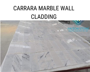 Carrara Marble Size Wall Cladding: 10X20x1.5
