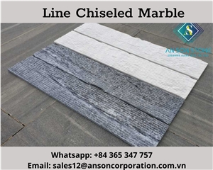 Great Deal Great Sale For Line Chiseled Marble Wall Panel