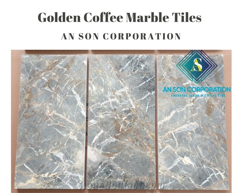 Hot Promotion - Golden Coffee Marble Tiles 