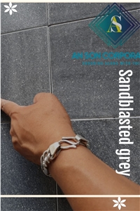 On Sales Dark Grey Sandblasted Marble