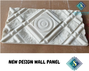 Semi White Marble Wall Panel New Design