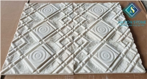 Semi White Marble Wall Panel New Design