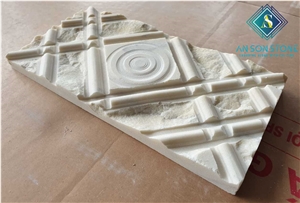 Semi White Marble Wall Panel New Design