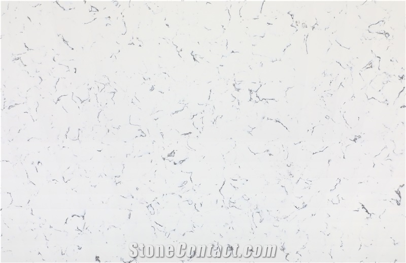Carrara Artificial Quartz Stone Slabs White Grey