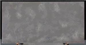 Cement Concrete Looking Quartz Slabs Leather Finish Nano Pro