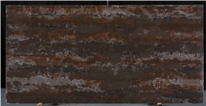 Iron Steel Mental Looking Quartz Slabs Iron Looking
