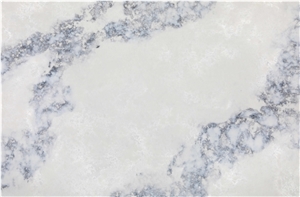 Super Translucent Quartz Stone Slab White Blue High Quality