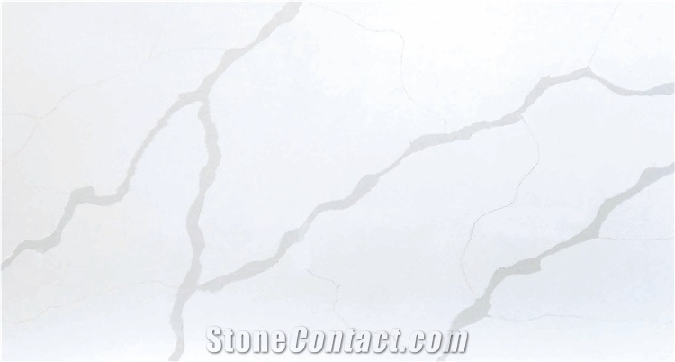 Artificial Stone Slabs Calacatta White Quartz For Countertop