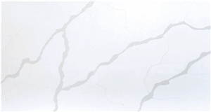 Artificial Stone Slabs Calacatta White Quartz For Countertop