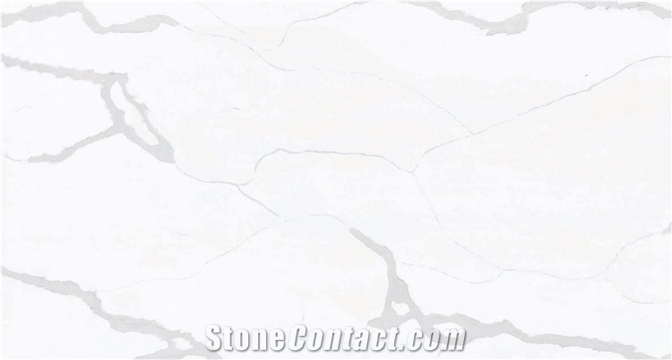 White Quartz Engineered Stone Island Kitchen Countertop