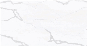 White Quartz Engineered Stone Island Kitchen Countertop