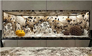 Pandora Polished Bookmatch Marble Slab