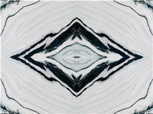 Polished Bookmatch Slabs Panda White Marble Slab