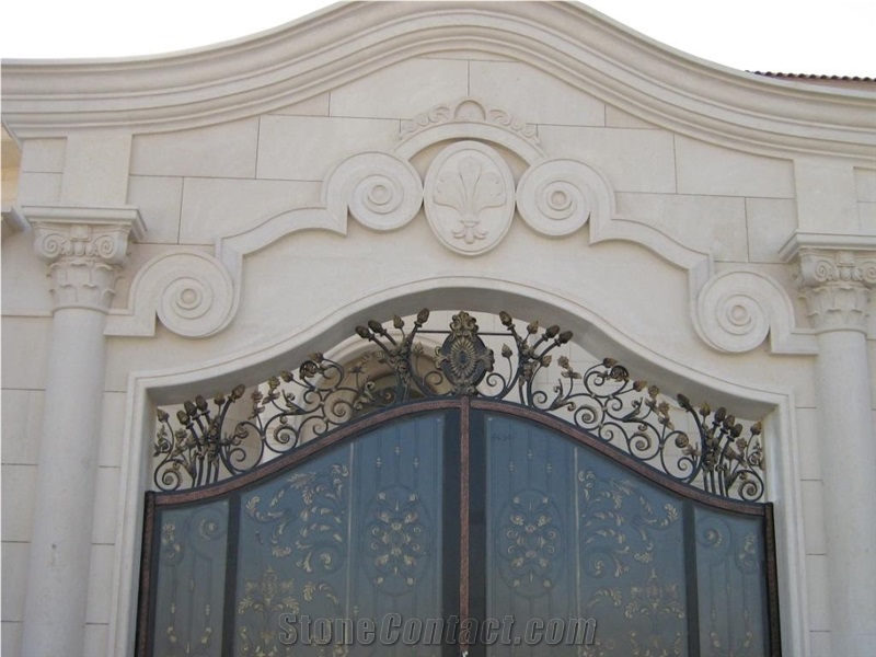 Saudi Stone White Limestone, Riyadh Stone Building, Facade
