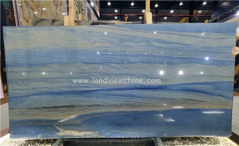 Azul Macaubas Quartzite For Bathroom And Kitchen Countertop