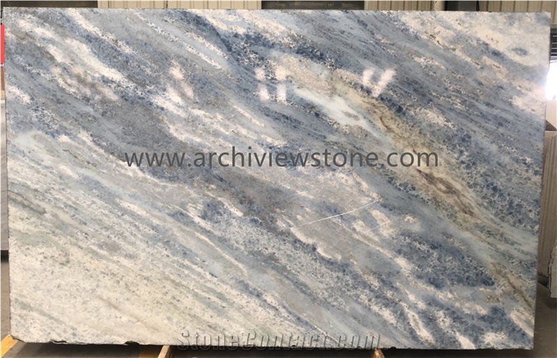 Garda Crystal Blue Slabs Cristalita Blue Backlit Wall Panels
