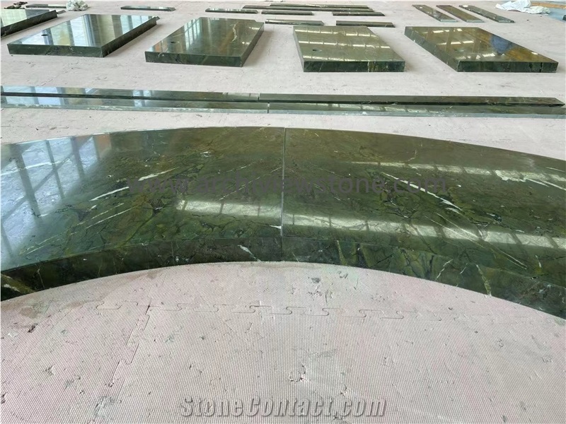 Victoria Regia Bar Top Green Marble Table Top