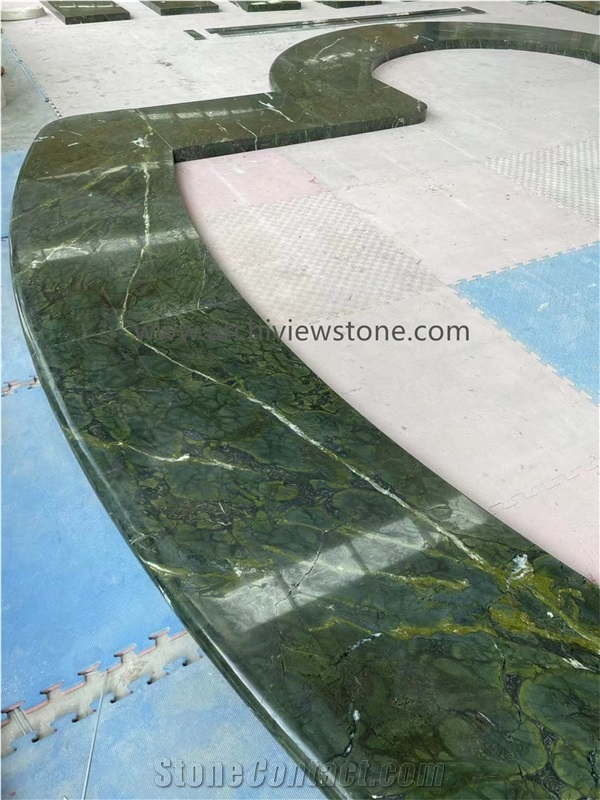 Victoria Regia Bar Top Green Marble Table Top