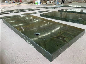 Victoria Regia Bar Top Green Marble Table Top