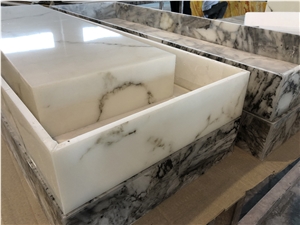 Polish Translucent Stone Table Top Alabaster Sheet