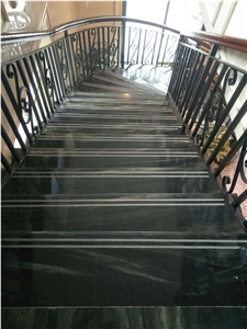Natural Ice Green Granite Stone Stair Block Step Riser Tiles