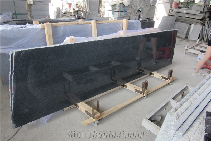 Polished G654 Padang Dark Dark Grey Slab Tile Countertop Use