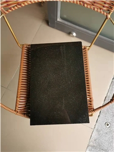 Polished Natural Mongolian Black Granite Basalt Stone Tiles