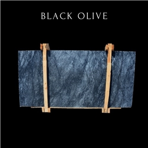 Black White Cloudy Marble Slab