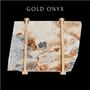 Silver Gold Onyx - Sunny Onyx Silver Gold Onyx - Sunny Onyx