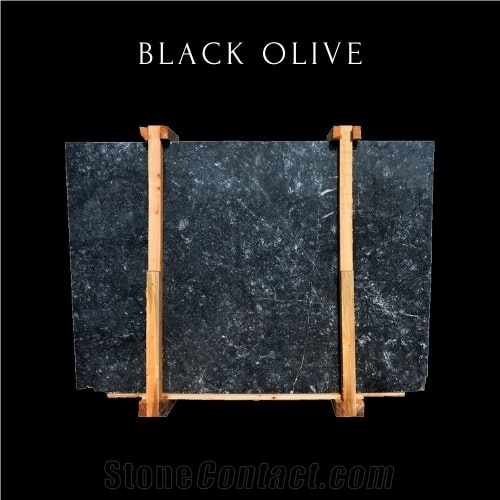 White Black Cloudy Marble Slab