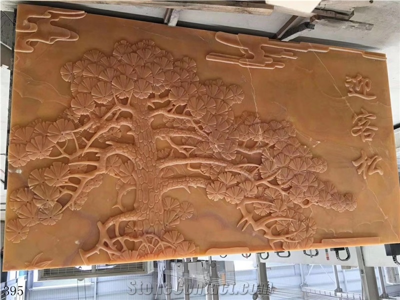 Agate Jade Gold Onyx Wall Tile Slab  In China Stone Market