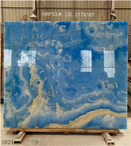 Argentina Azur Onice Onyx Slab Tile In China Stone Market