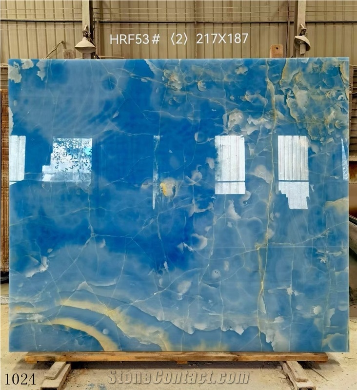 Argentina Azur Onice Slab Tile Onyx In China Stone Market