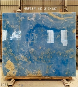 Argentina Azur Onice Slab Tile Onyx In China Stone Market