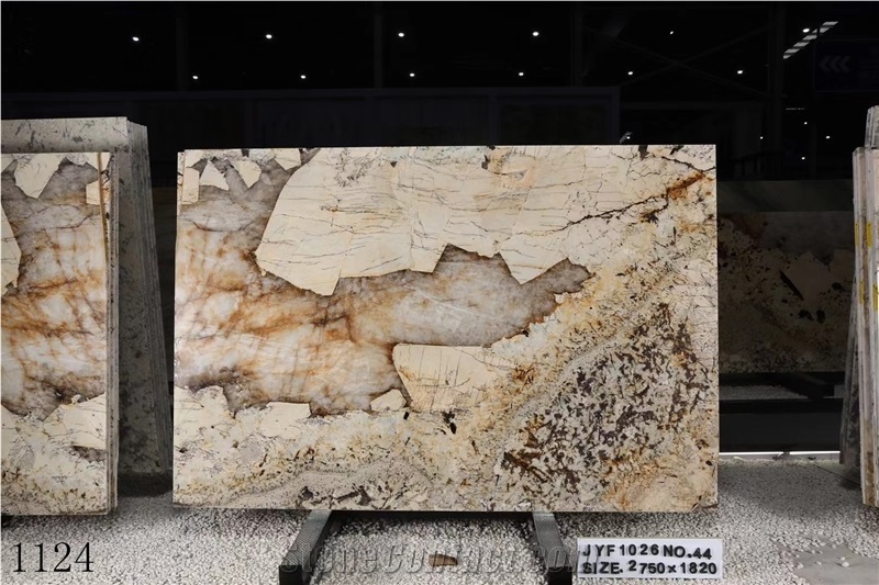 Brazil Beige Pandora White Granite Wall Polished Slabs