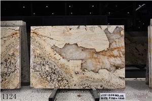Brazil Beige Pandora White Granite Wall Polished Slabs