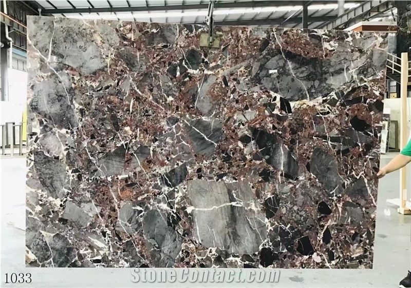 Brazil Chocolate Granite Bordeaux Juparana Persa Brown Slab