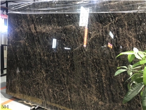 Brazil Golden Fantasy Granite Slab In China Stone Market