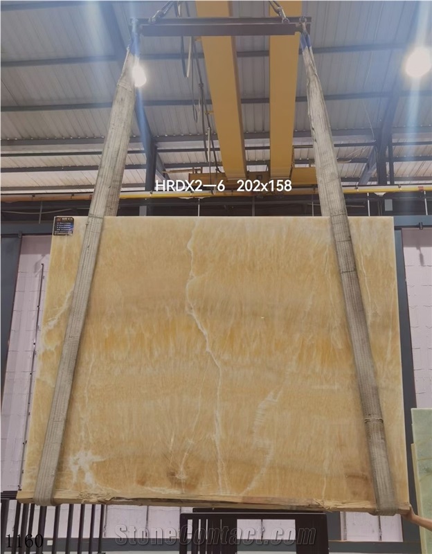 China Resin Yellow Onyx M 136 Songxiang Huang Jade Slab Tile