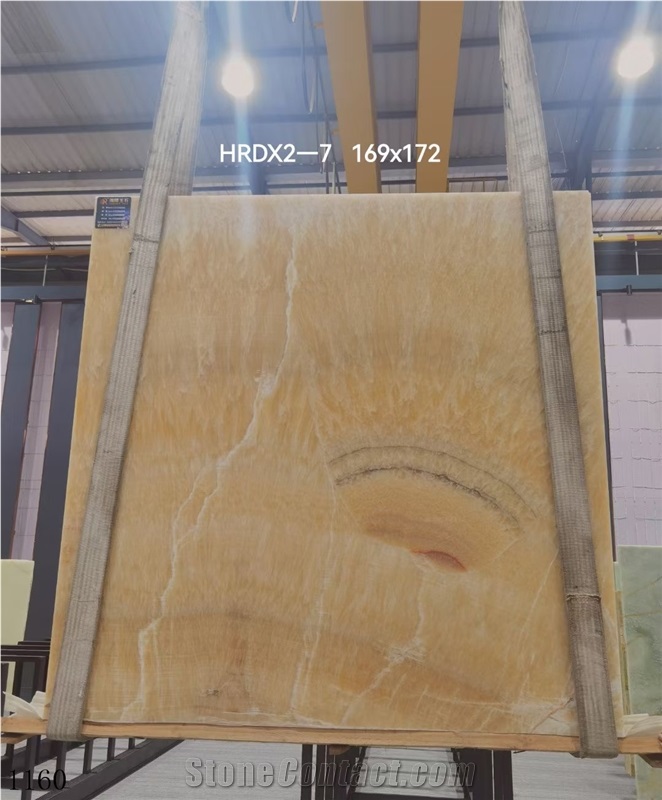 China Resin Yellow Onyx M 136 Songxiang Huang Jade Slab Tile