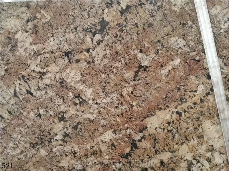 India Alaska Slab Gold Granite Tile In China Stone Market